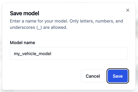 Save Model Dialog
